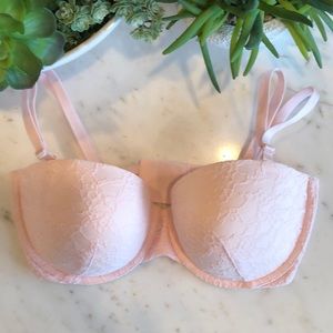 VS Multi Way Option Pink Lace Push Up Bra 36D